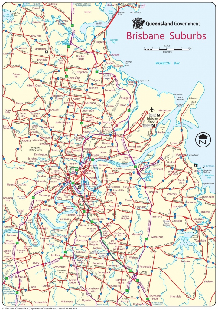 Brisbane Suburbs Map Of Australia 4 - World Wide Maps - Brisbane Cbd Map Printable