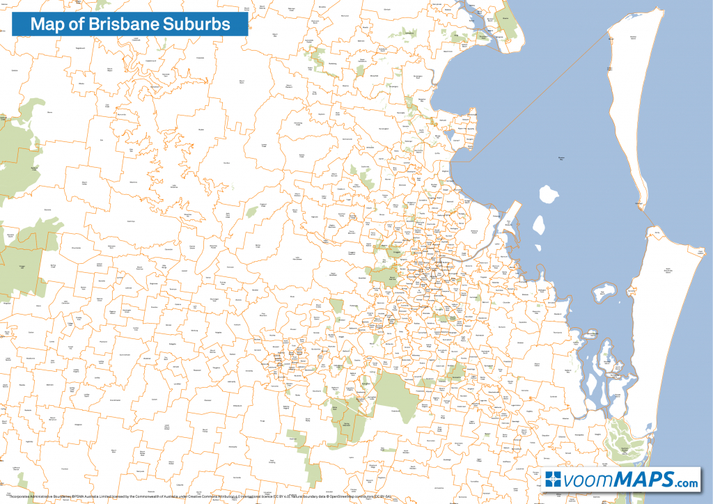 Brisbane Suburbs Map – Voommaps - Printable Map Of Brisbane