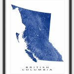 British Columbia Map Print, Bc Province Map, Canada, Landscape Art   Printable Map Of Bc