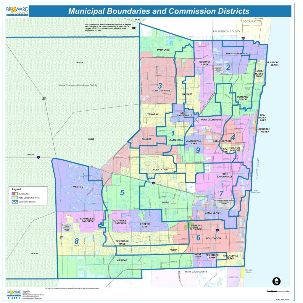 Broward County Map - Check Out The Counties Of Broward - Sunrise Beach Florida Map