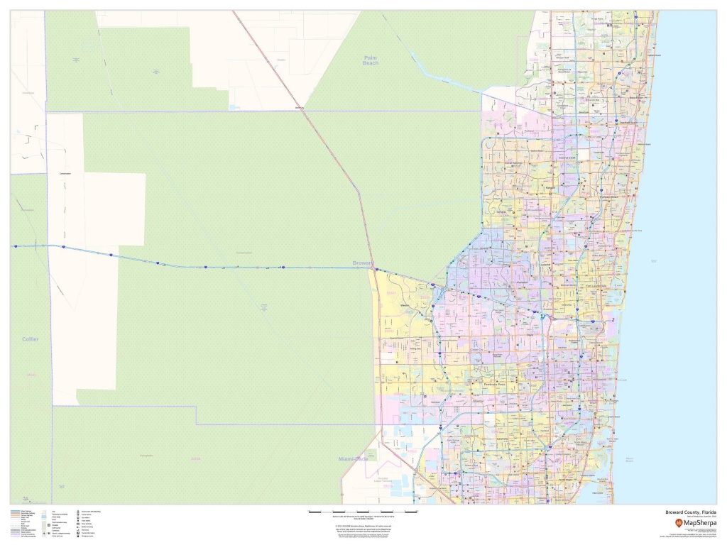 Broward County Map (Florida) - Coral Springs Florida Map