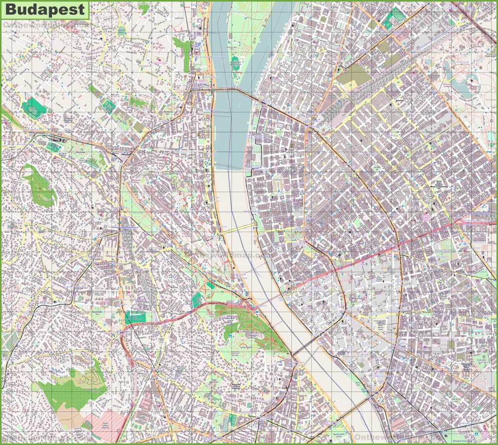 Budapest Street Map - Printable Map Of Budapest