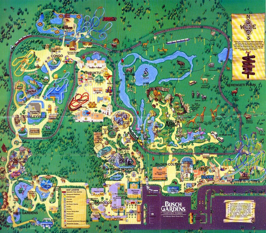 Busch Gardens, Tampa Bay Fl | Busch Gardens - Busch Gardens Florida Map