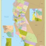Buy California Zip Code Map With Counties   California Zip Code Map
