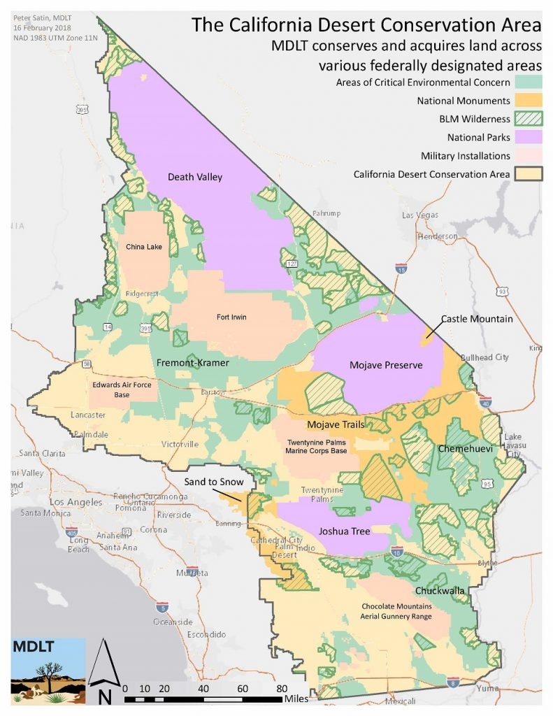 Ca Desert Conservation Area Map - Mdlt - Mojave California Map