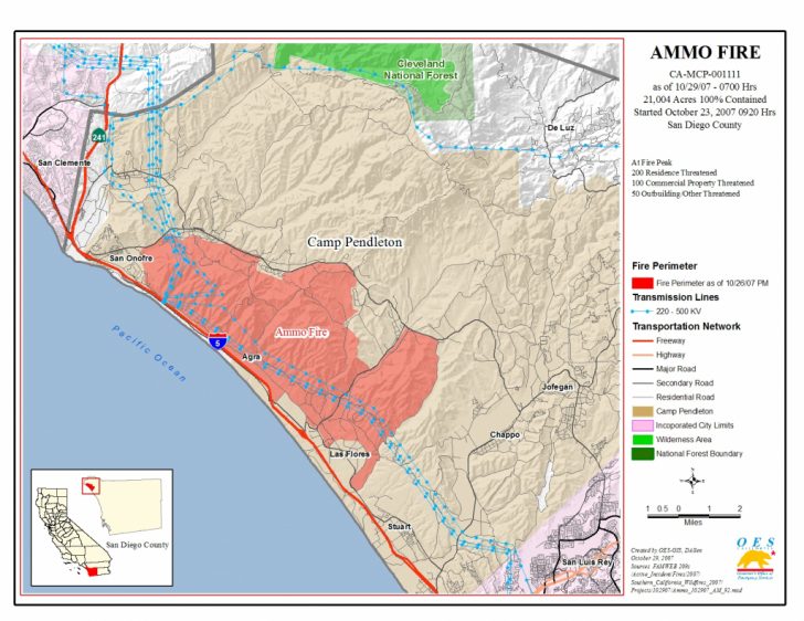 Fires In Southern California Today Map