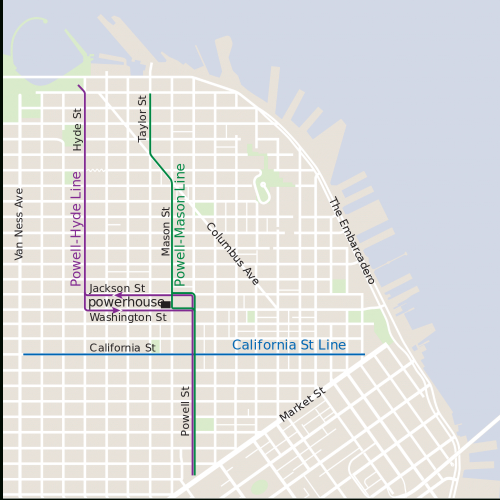 Cable Car Routes San Francisco | Examples And Forms - Printable Map San Francisco Cable Car Routes