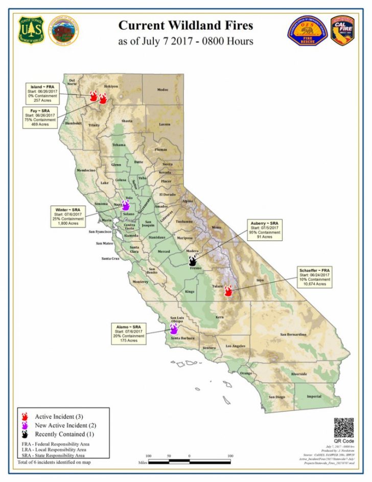 2017 California Wildfires Map