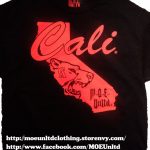 Cali Men's Black/red T Shirt From M.o.e. Unltd. Clothing   California Map T Shirt