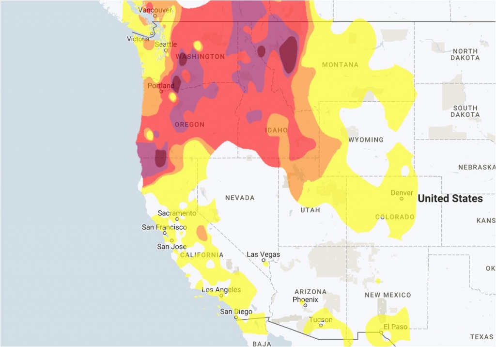 California Air Pollution Map | Secretmuseum - Air Quality Map For California