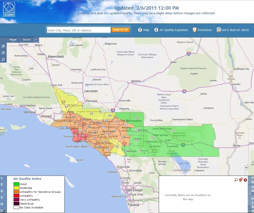 California Air Quality Index Map – Map Of Usa District - Aqi Map California