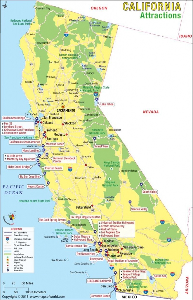 California Attractions Map | Travel In 2019 | California Attractions - California Things To Do Map