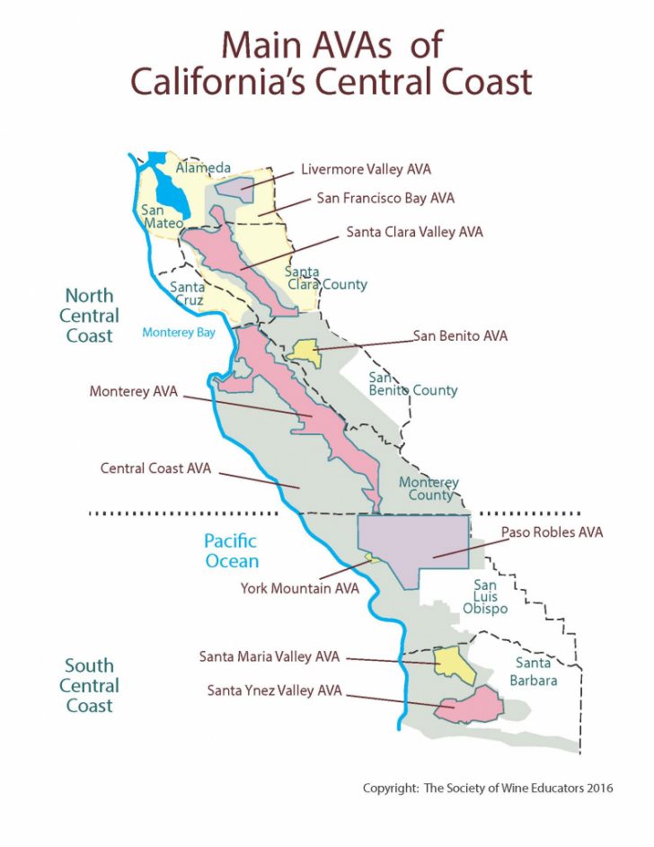 Central Coast California Map