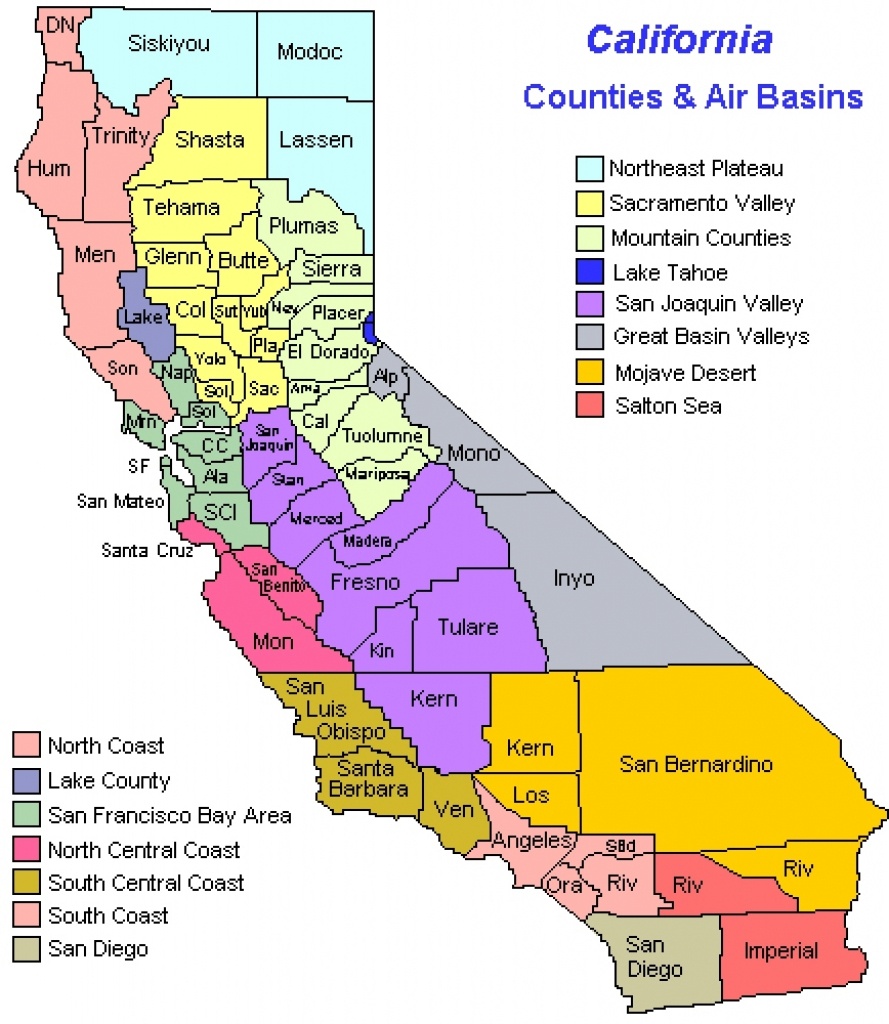 California Coast Cities Map Map California California State Map With - California County Map With Cities