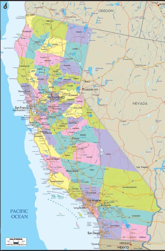California County Map With Cities And Roads – Map Of Usa District - California County Map With Cities
