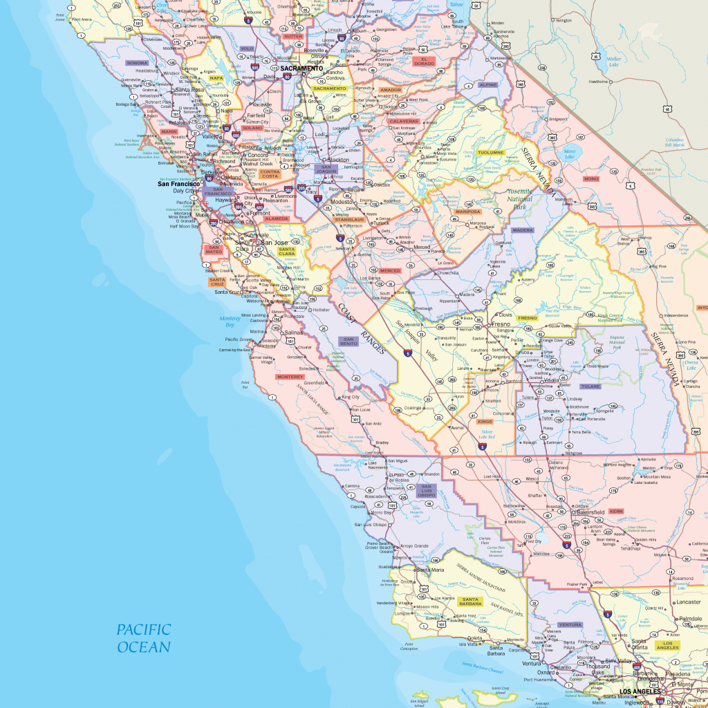 California County Wall Map - Maps - Laminated California Map