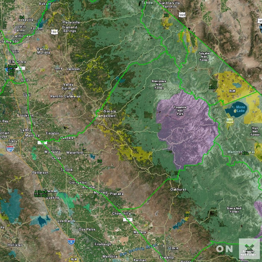 California D6 Deer Hunting Zone - Map &amp;amp; Information - California D5 Hunting Zone Map
