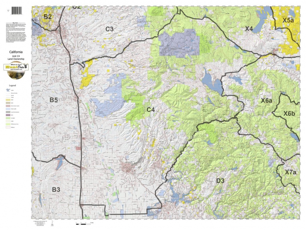 California Deer Hunting Zone C4 Map - Huntdata Llc - Avenza Maps - California Deer Hunting Map