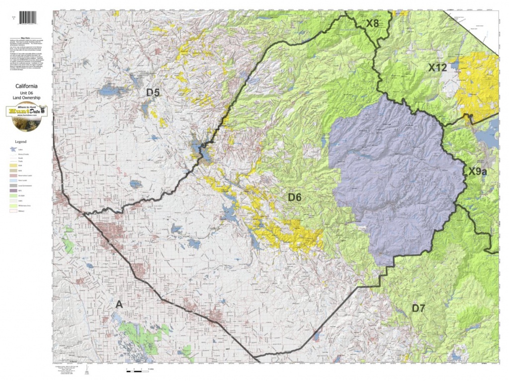 California Deer Hunting Zone D6 Map - Huntdata Llc - Avenza Maps - Deer Hunting Zones In California Maps
