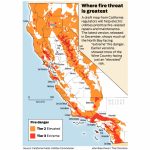 California Fire Threat Map Not Quite Done But Close, Regulators Say   California Electric Utility Map
