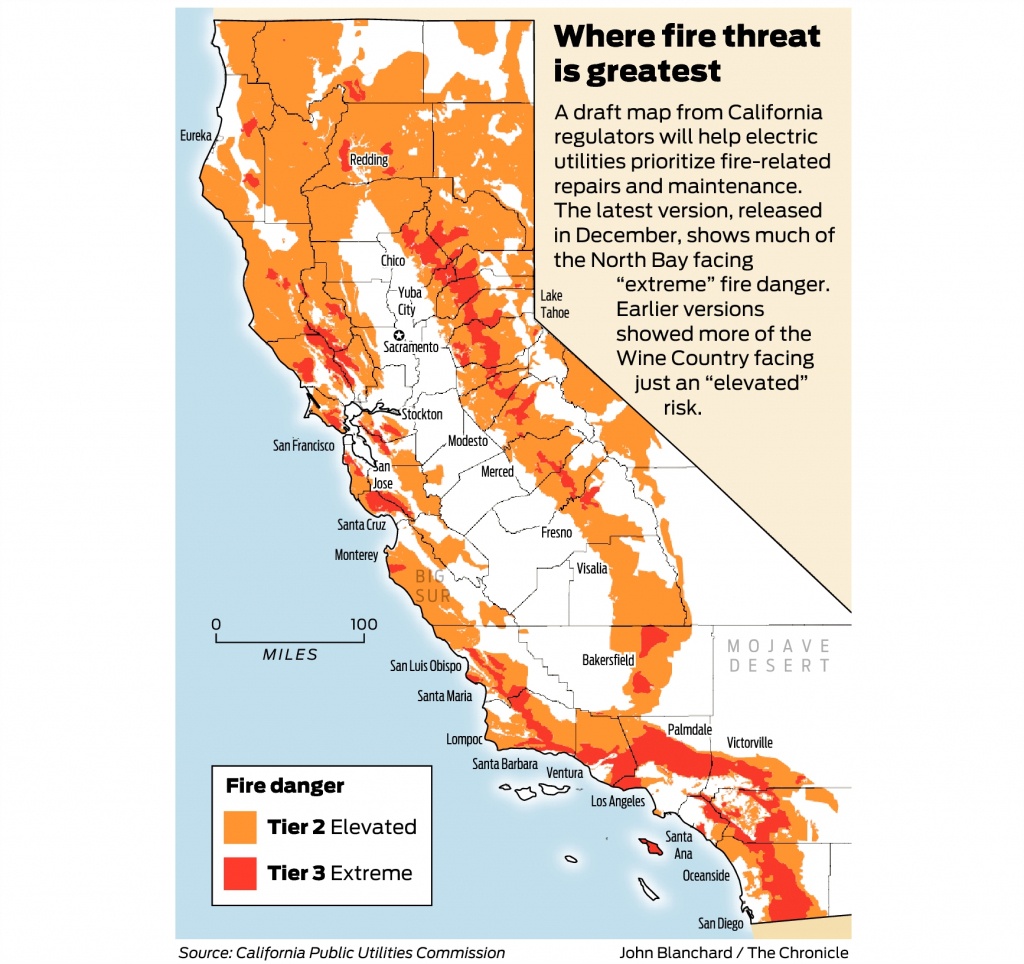 California Fire-Threat Map Not Quite Done But Close, Regulators Say - California Wildfires 2018 Map
