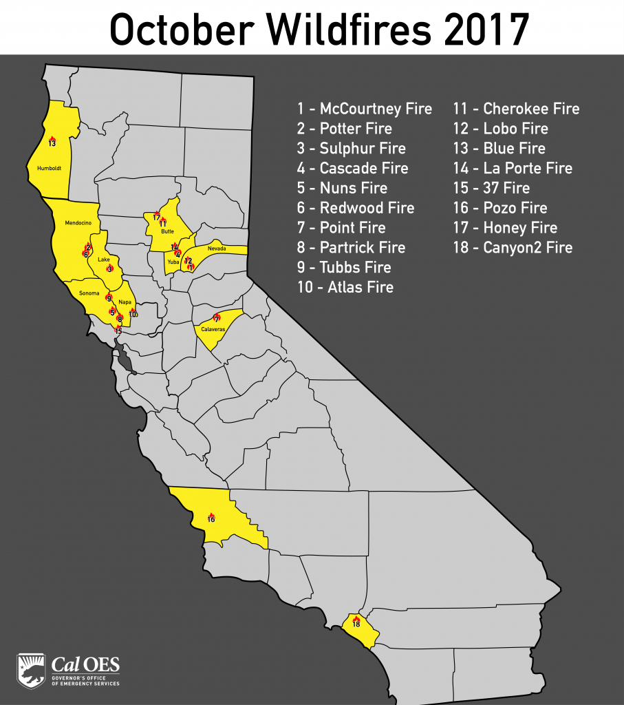 California Fires: Map Shows The Extent Of Blazes Ravaging State&amp;#039;s - California Fires Map