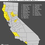 California Fires: Map Shows The Extent Of Blazes Ravaging State's   Fire Map California 2017