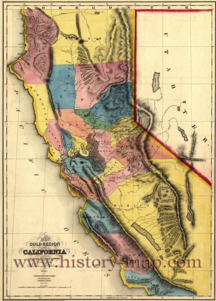 California Gold Mines Map