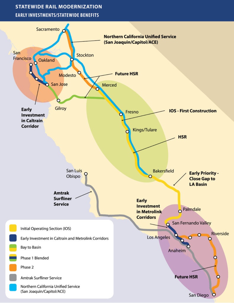 California Governor Newsome Wants To Complete High-Speed Rail From - California High Speed Rail Progress Map