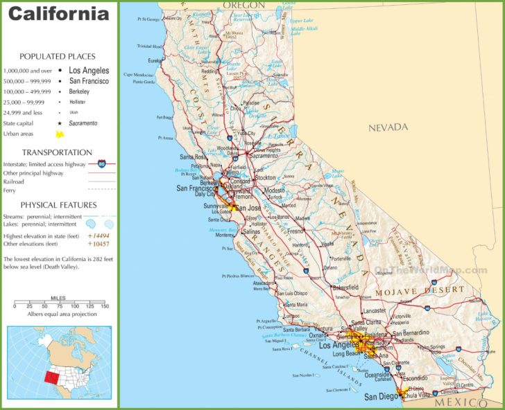 Map Of California Highways And Freeways