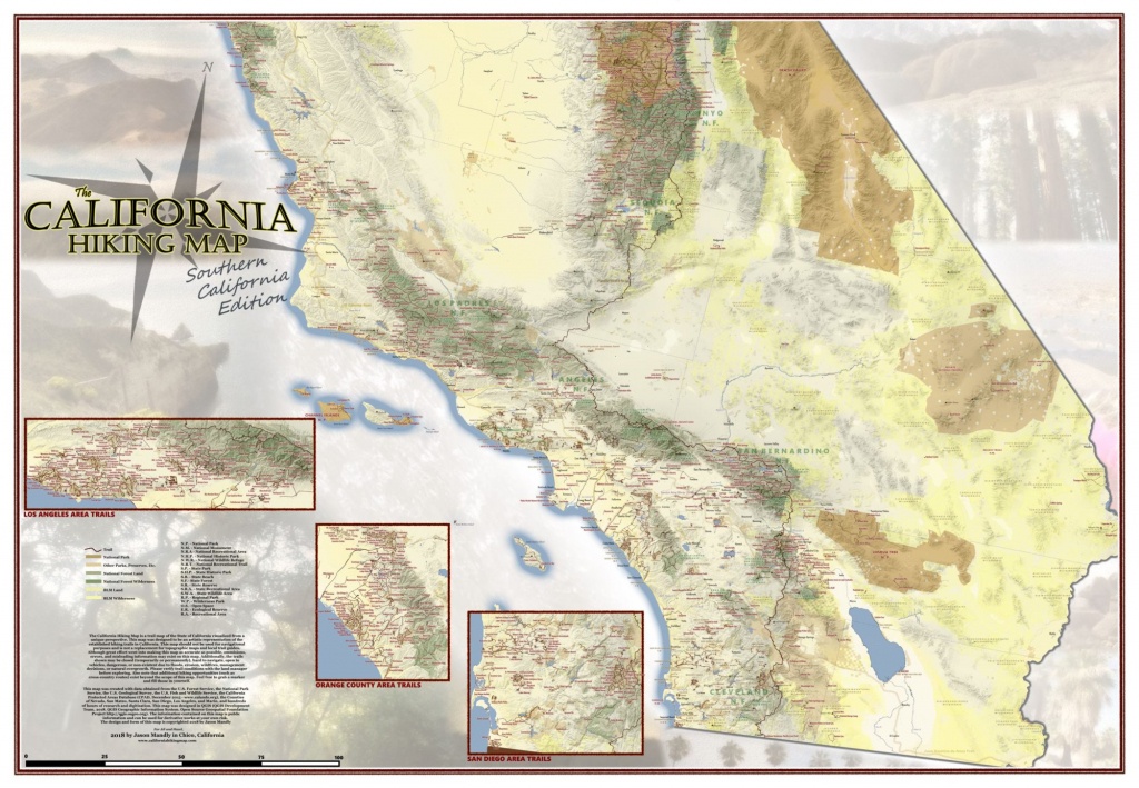 California Hiking Map - California Trail Map