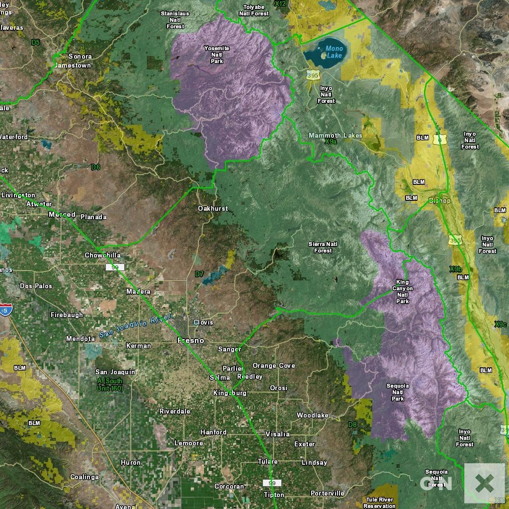 California Hunt Zone D7 Deer - California D5 Hunting Zone Map