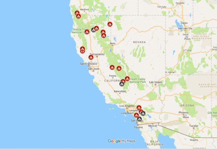 California Oregon Fire Map