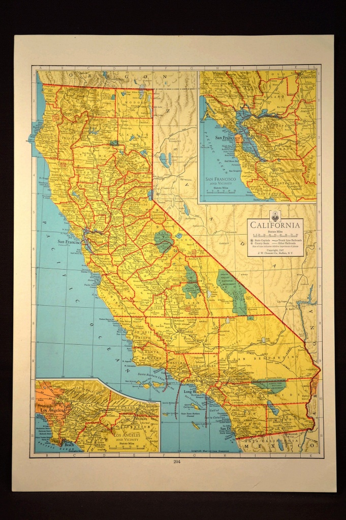 Vintage California Map