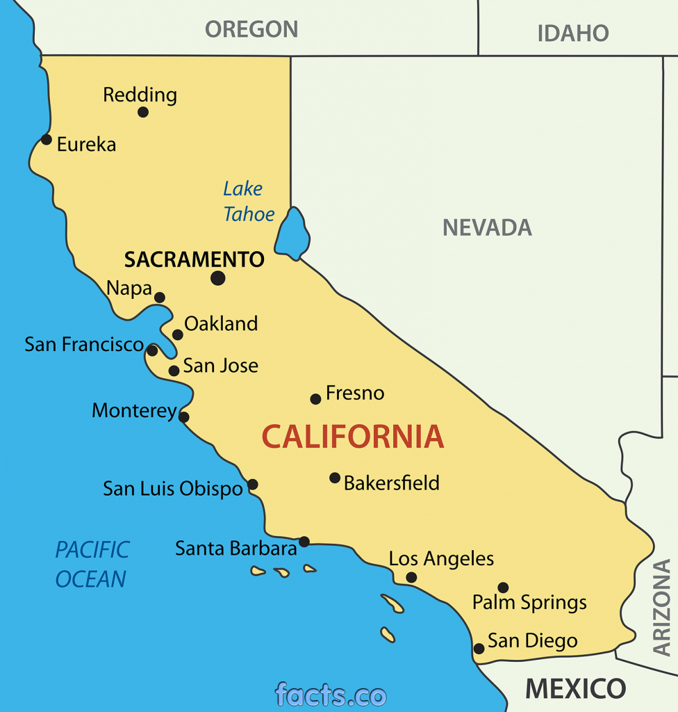 California Map Of Cities And Travel Information | Download Free - Tahoe City California Map