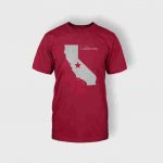 California Map T Shirt (Red)   California Map T Shirt