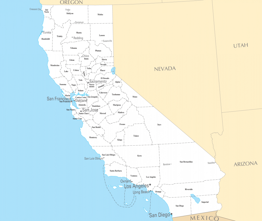 California Maps And Cities And Travel Information | Download Free - California Map And Cities