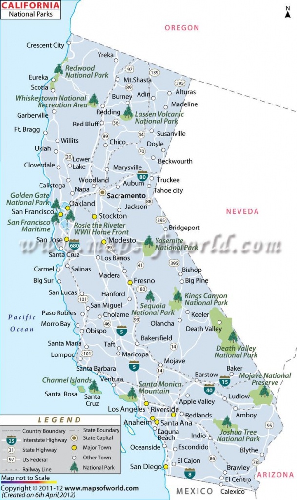 California National Parks Map | Travel In 2019 | California National - California National Parks Map