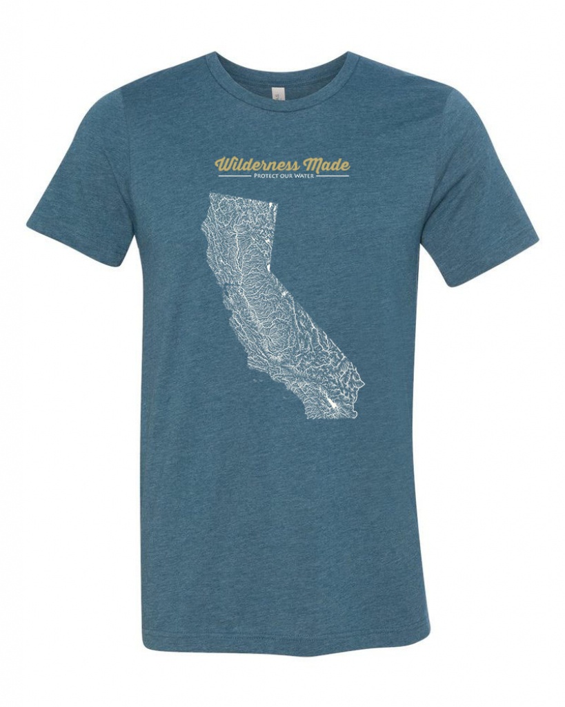 California Our Water River Map T-Shirt - California Map T Shirt