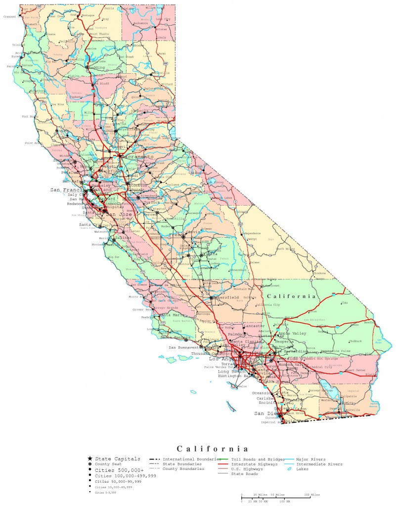 California Printable Map - Printable Map Of California Cities