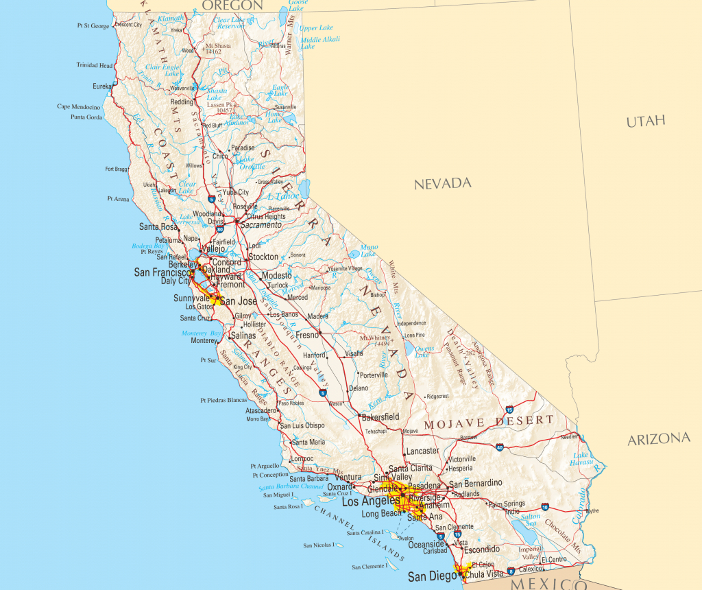 California Reference Map • Mapsof - Full Map Of California