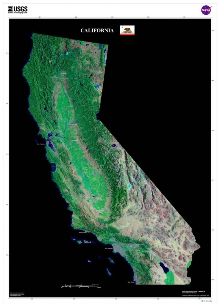 California Satellite Poster Map | Cartography | California Map - Satellite Map Of California