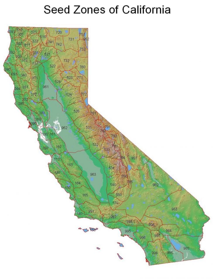 California Seed Zone Map - California Zone Map - Printable Maps
