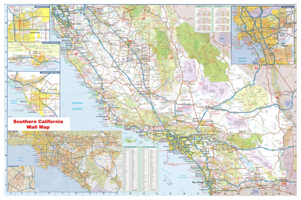 California Southern Wall Map Executive Commercial Edition - Detailed Map Of Southern California