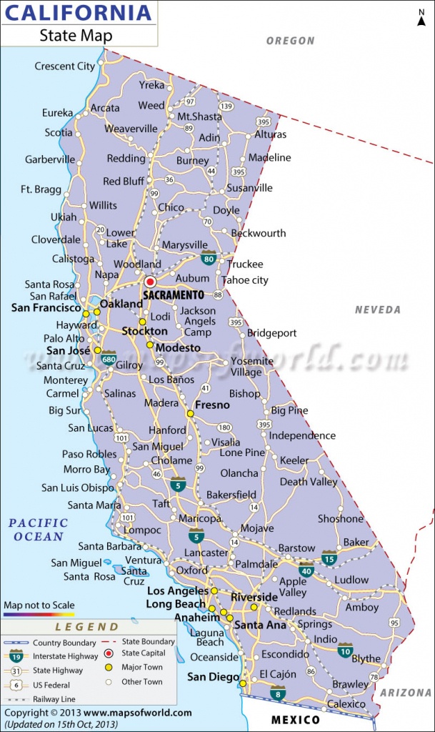 California State Map - California State Map With Cities