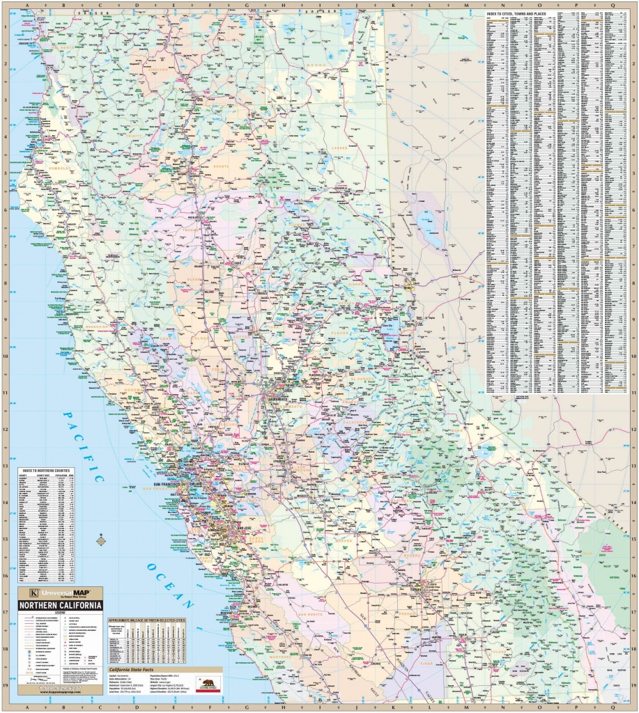 California State North Wall Map – Kappa Map Group - Laminated California Wall Map
