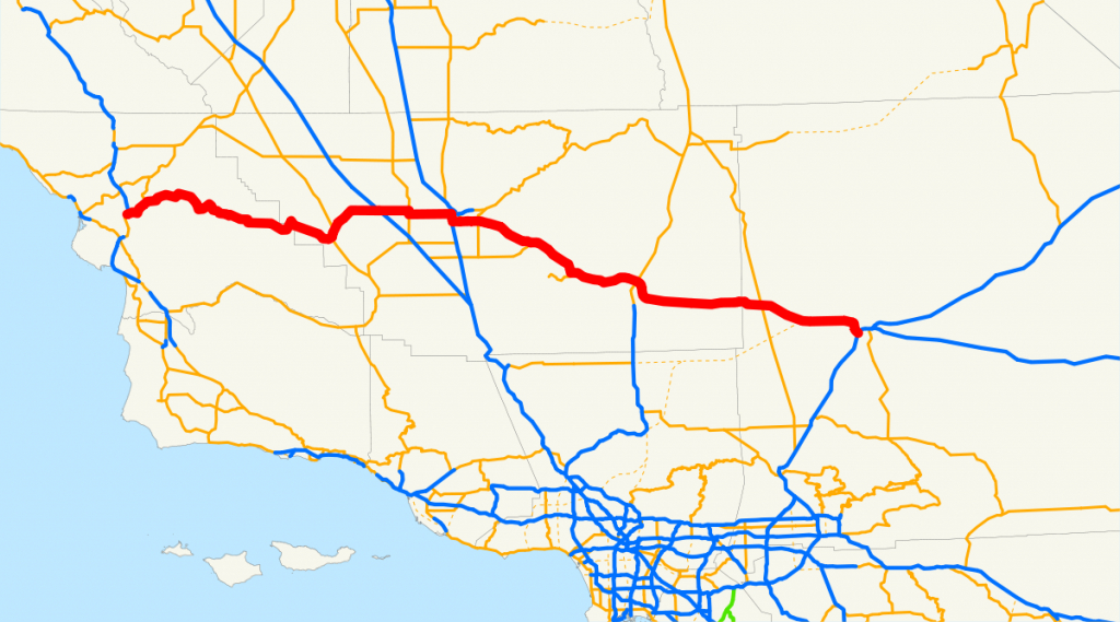 California State Route 58 - Wikipedia - Taft California Map