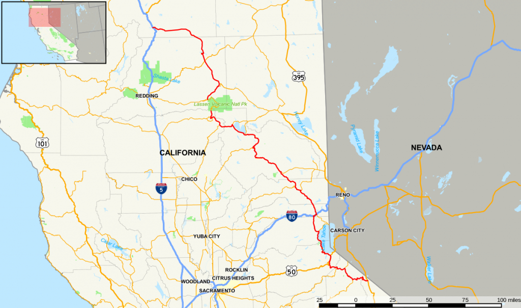 California State Route 89 - Wikipedia - Scenic Byways California Map