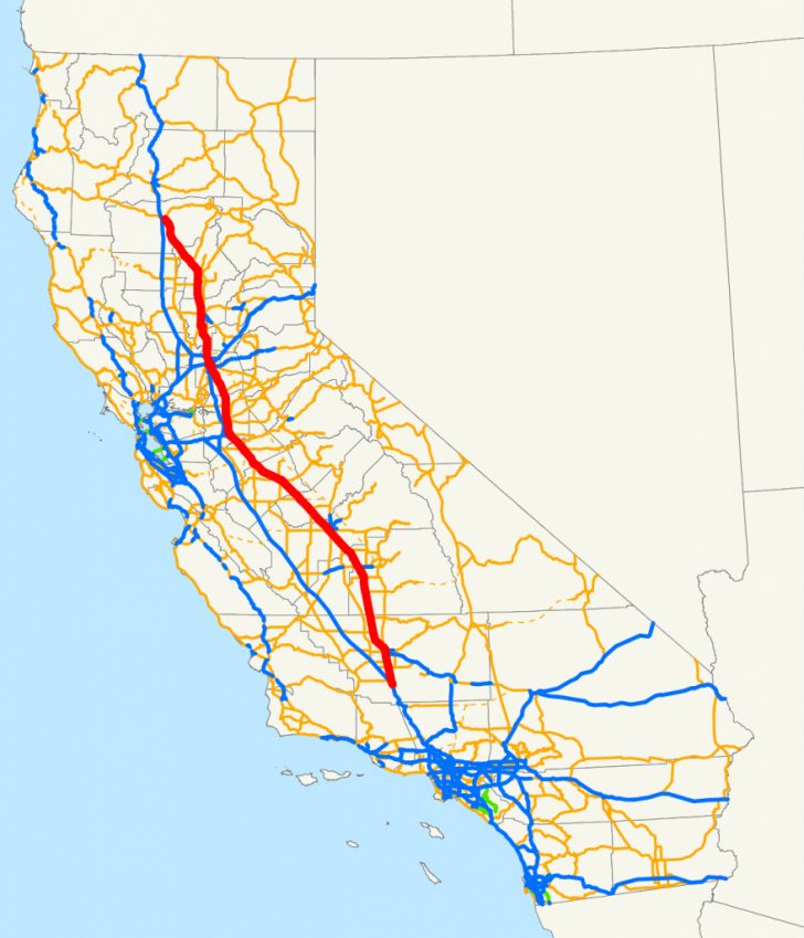 California Interstate Highway Map