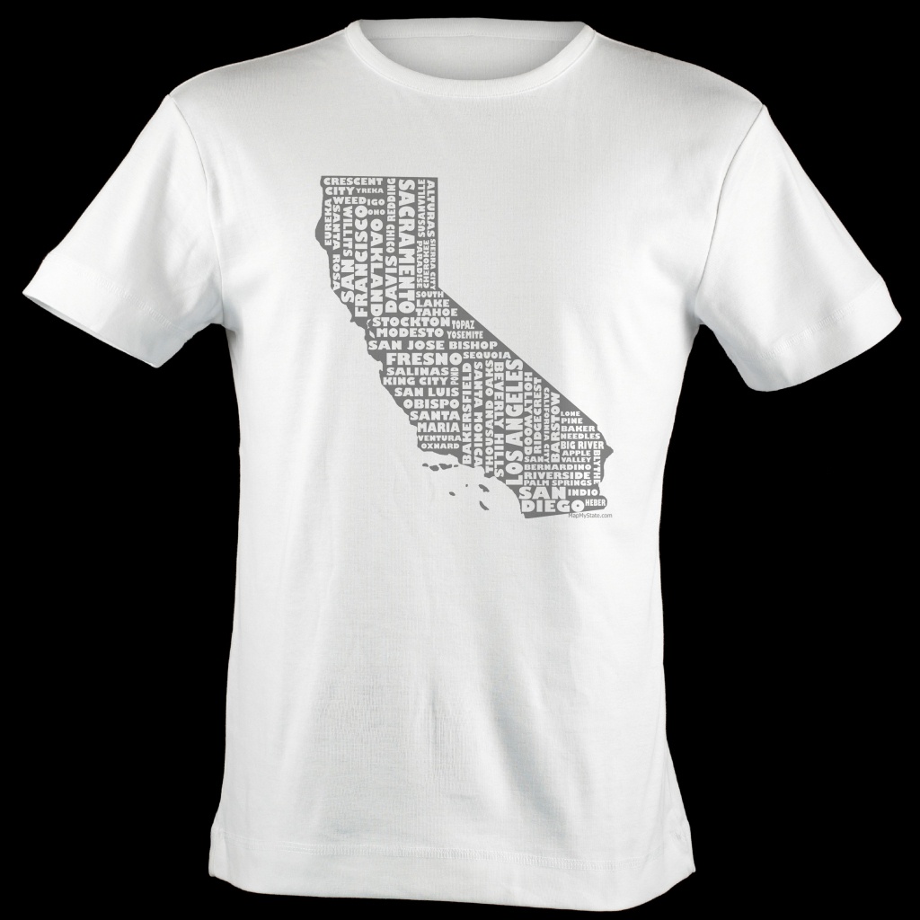 California T-Shirt - California Map T Shirt